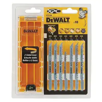 Bricorama Coffret plastique de 10 lames dewalt dt2296-qz xpc hcs bim pour bois offre