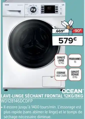 Gitem LAVE-LINGE SÉCHANT FRONTAL 12KG/8KG WD128146DCDFP offre