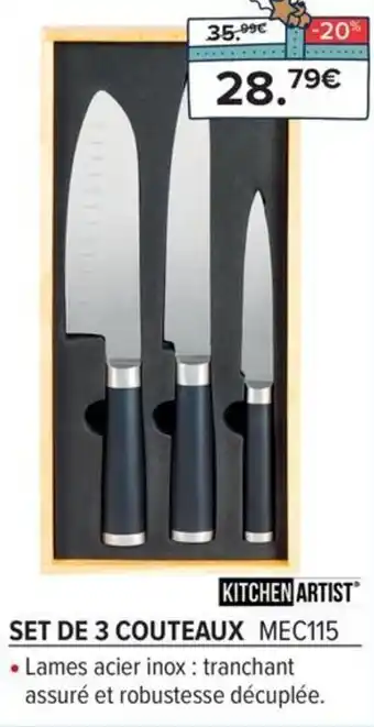 SET DE 3 COUTEAUX MEC115
