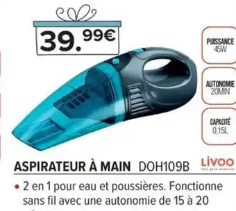 Gitem ASPIRATEUR À MAIN DOH109B LIVOO offre