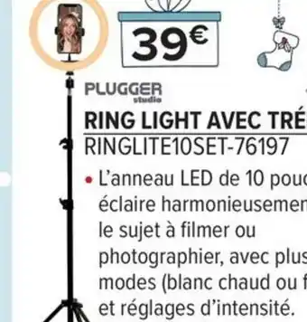 RING LIGHT AVEC TRÉPIED RINGLITE10SET-76197