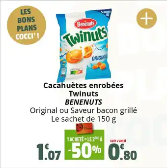 Coccimarket Cacahuètes enrobées Twinuts BENENUTS offre