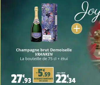 Coccimarket Champagne brut Demoiselle VRANKEN offre