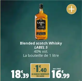 Coccimarket Blended scotch Whisky LABEL 5 offre