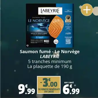 Coccimarket Saumon fumé - Le Norvège LABEYRIE offre