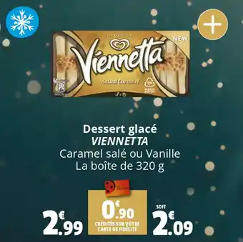 Coccimarket Dessert glacé VIENNETTA Caramel salé ou Vanille La boîte de 320 g offre