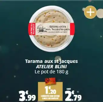 Tarama aux st Jacques ATELIER BLINI Le pot de 180 g