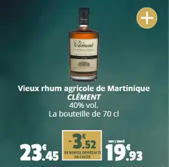 Coccinelle Supermarché Vieux rhum agricole de Martinique CLÉMENT offre