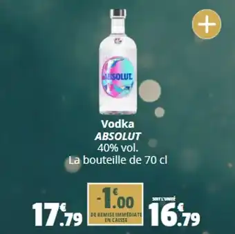 Coccinelle Supermarché Vodka ABSOLUT offre