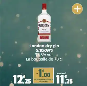 Coccinelle Supermarché London dry gin GIBSON'S offre