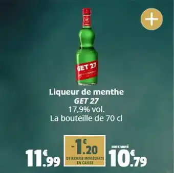 Coccinelle Supermarché Liqueur de menthe GET 27 offre