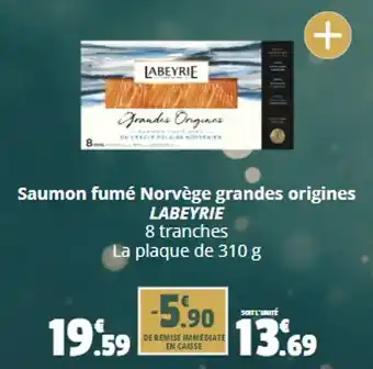 Coccinelle Supermarché Saumon fumé Norvège grandes origines LABEYRIE 8 tranches offre