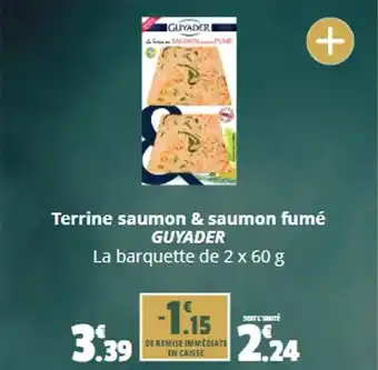 Coccinelle Supermarché Terrine saumon & saumon fumé GUYADER offre
