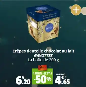 Coccinelle Supermarché Crêpes dentelle chocolat au lait GAVOTTES La boîte de 200 g offre