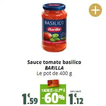 Coccinelle Supermarché Sauce tomate basilico BARILLA Le pot de 400 g offre