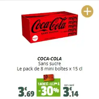 Coccinelle Supermarché COCA-COLA Sans sucre offre
