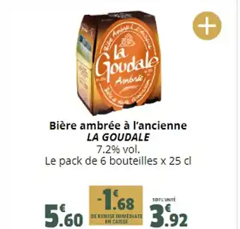 Coccinelle Supermarché Bière ambrée à l'ancienne LA GOUDALE offre