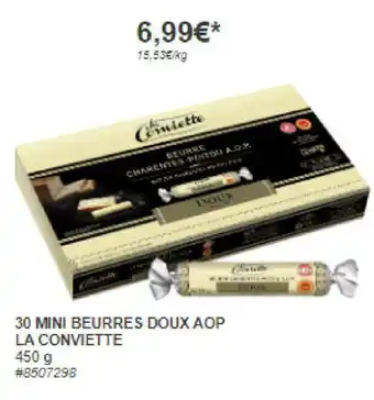 Costco 30 MINI BEURRES DOUX AOP LA CONVIETTE offre
