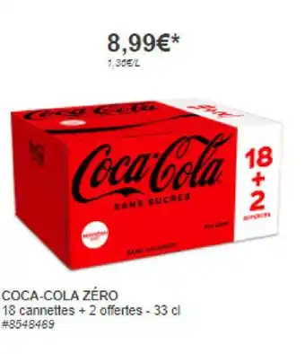 Costco COCA-COLA ZÉRO offre