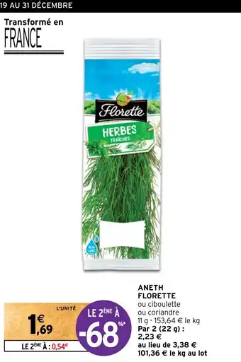Intermarché ANETH FLORETTE offre
