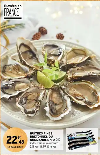 Intermarché HUÎTRES FINES BRETONNES OU NORMANDES N°2 offre