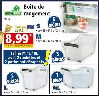 Norma Toptex boîte de rangement offre