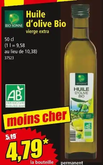 Norma Bio sonne huile d’olive bio offre