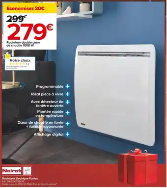 Castorama Noirot radiateur électrique fusion offre