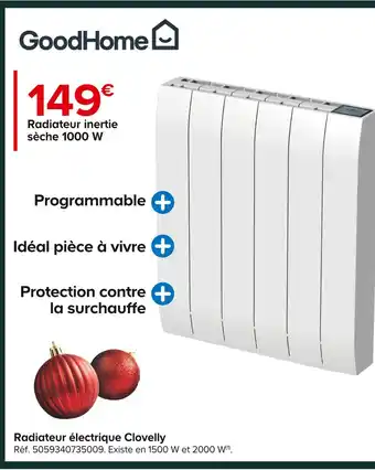 Castorama Goodhome radiateur électrique clovelly offre