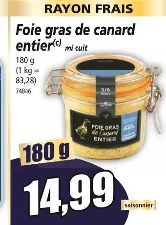 Norma Foie gras de canard entier mi cuit offre