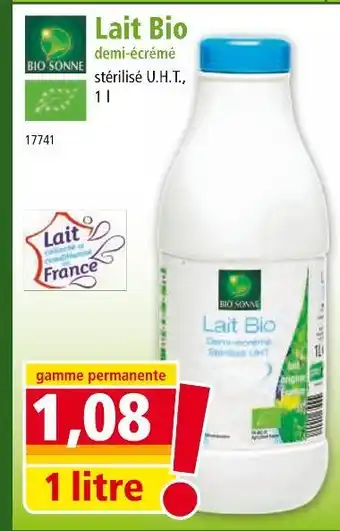 Norma Bio sonne lait bio demi-écrémé offre