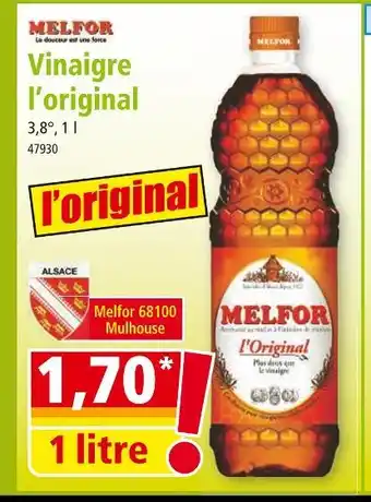Norma Melfor vinaigre l’original offre