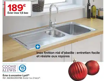 Castorama Cooke & lewis évier à encastrer lyell offre