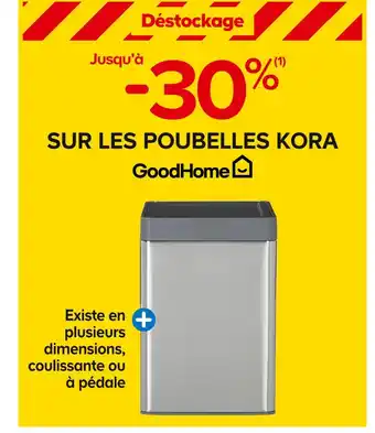Castorama Goodhome jusqu'à -30% sur les poubelles kora goodhome offre