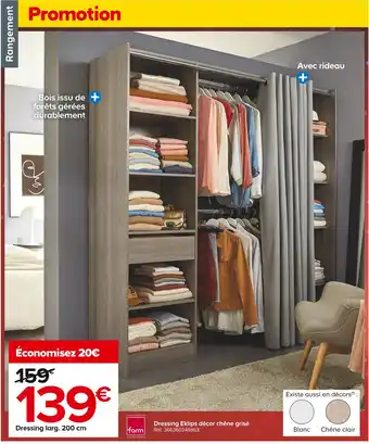 Castorama Form dressing eklips décor chêne grisé offre