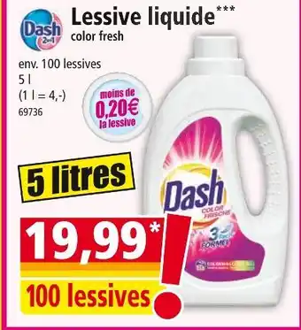 Norma Dash lessive liquide offre