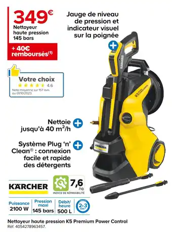 Castorama Karcher nettoyeur haute pression k5 premium power control offre