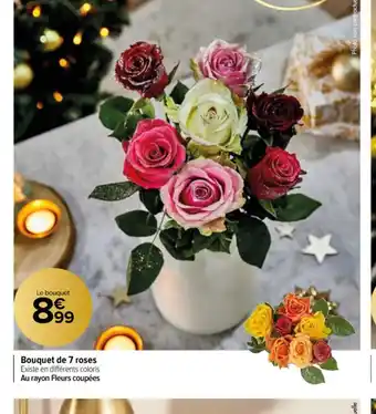 Carrefour Contact Bouquet de 7 roses offre