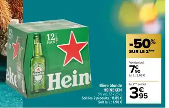 Carrefour Contact Bière blonde HEINEKEN offre