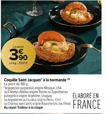 Coquille Saint Jacques à la normande