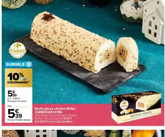 Carrefour Contact Bûche glacée Festive White CARREFOUR EXTRA offre
