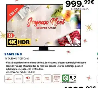 Gitem SAMSUNG TV QLED 4K TQ55Q80C offre