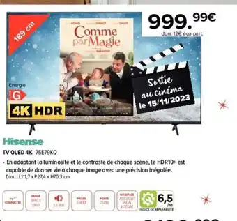 TV QLED 4K 75E79KQ