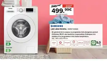 Gitem LAVE LINGE FRONTAL WW90T4046EE offre