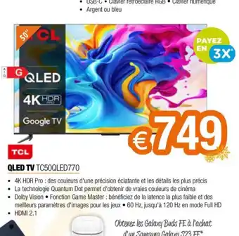 Expert QLED TV TC50QLED770 offre