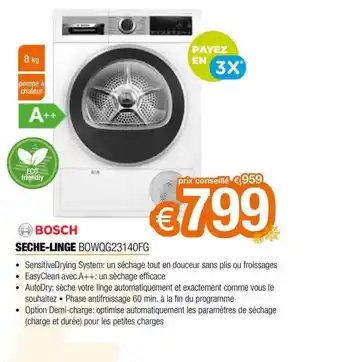 Expert SECHE-LINGE BOWQG23140FG offre