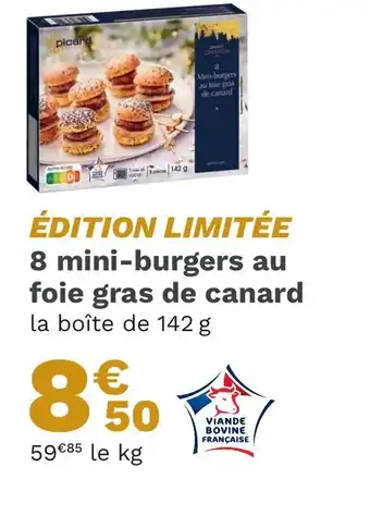 Picard ÉDITION LIMITÉE 8 mini-burgers au foie gras de canard offre
