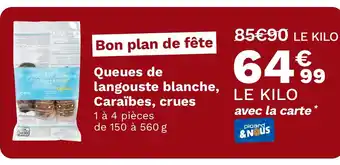 Queues de langouste blanche,