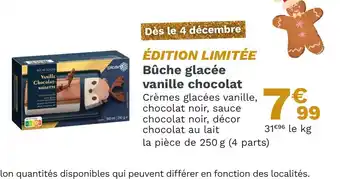 Picard Bûche glacée vanille chocolat offre