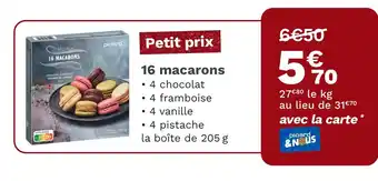 Picard 16 MACARONS offre